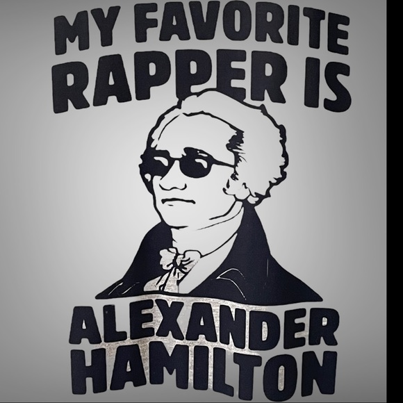 JERZEES® Dri-Power® 100% Polyester T-Shirt w/ Alexander Hamilton My Fav rapper - Picture 3 of 4